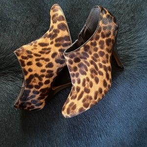 ISOLA Leopard Hide Ankle Boots